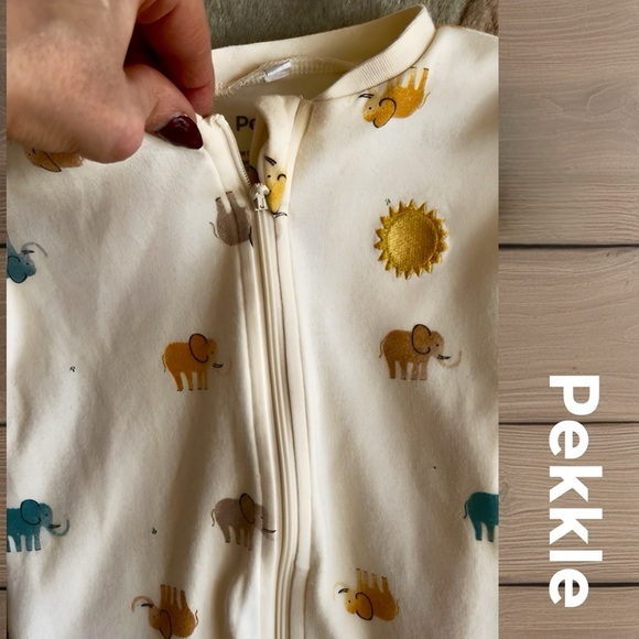 Cream Baby One Piece with Elephant 🐘 Print - Picture 5 of 8